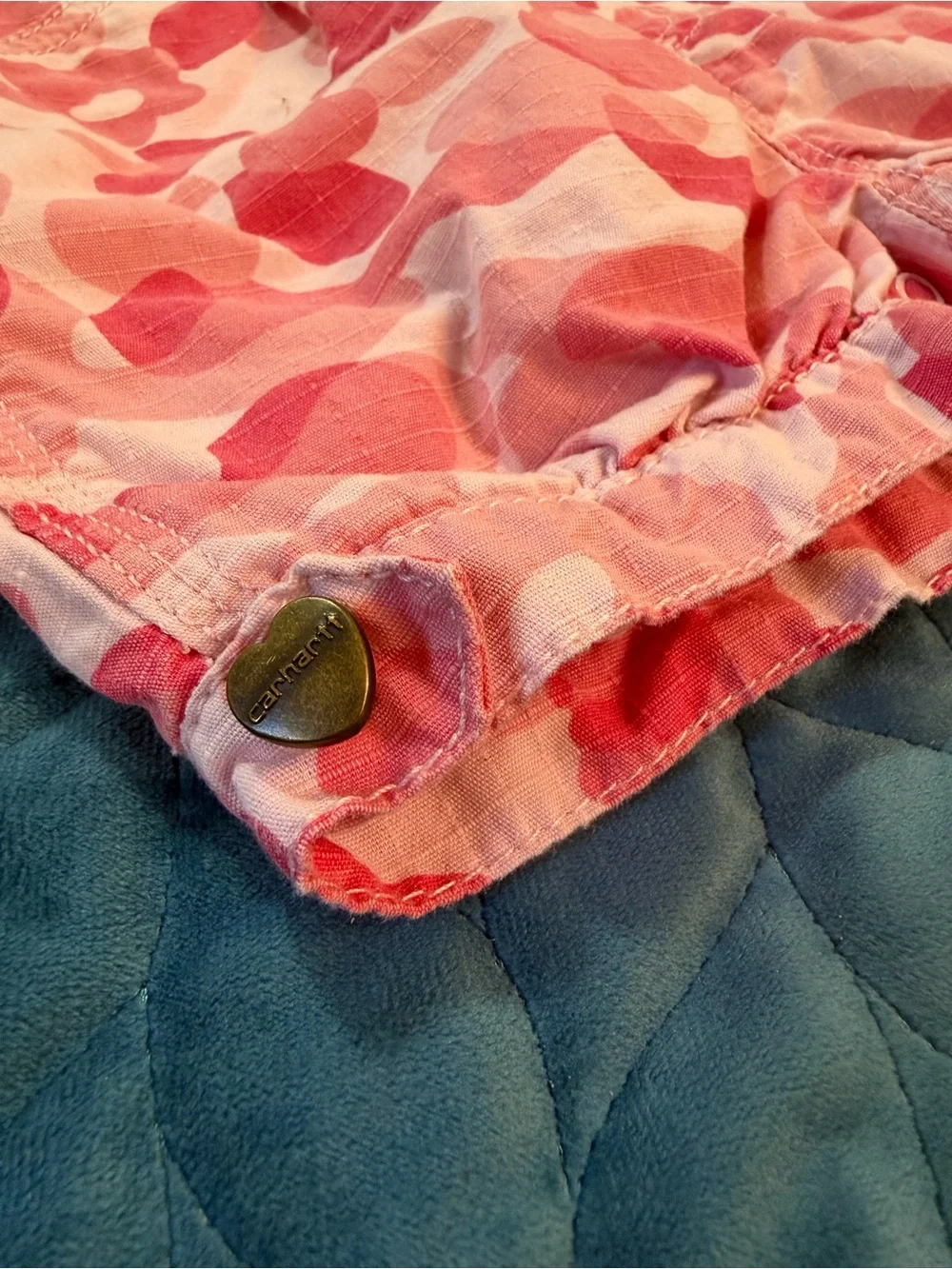 Vintage Carhartt Toddler/ Infant Pink Camouflage Shorts Overalls 24MO